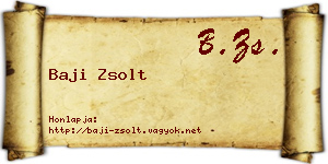 Baji Zsolt névjegykártya